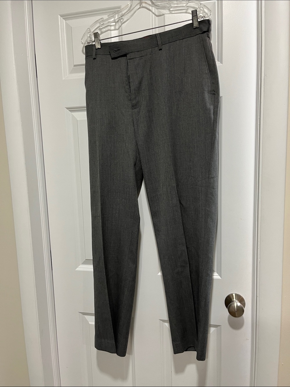 Louis Raphael Men's Charcoal Gray Dress Pants - Slim Tailored 38*30